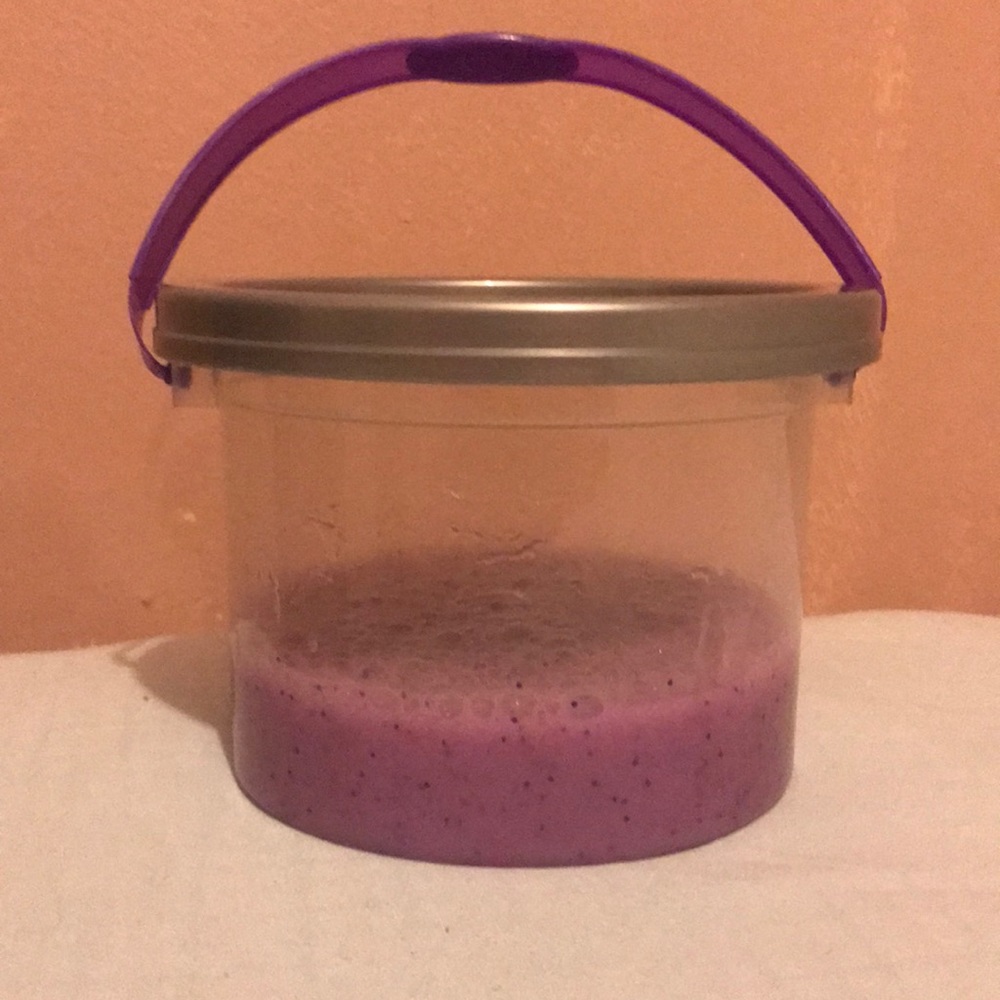 Fluffy pink glitter slime